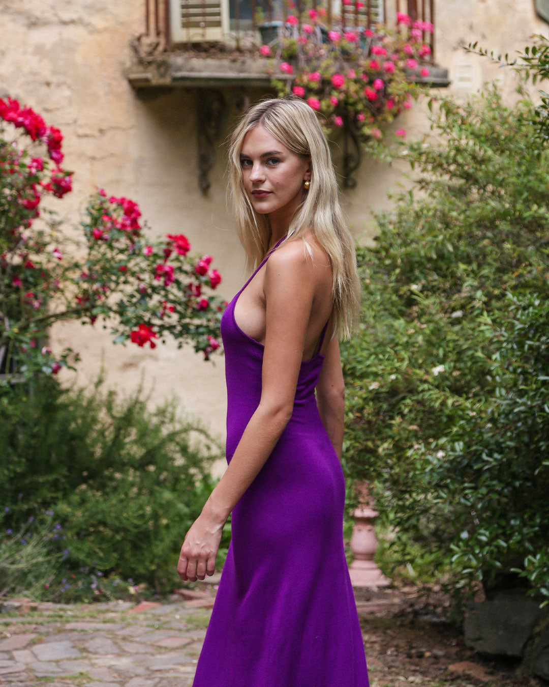 MADELINE KNIT DRESS GRAPE - VDM the Label - Resort wear