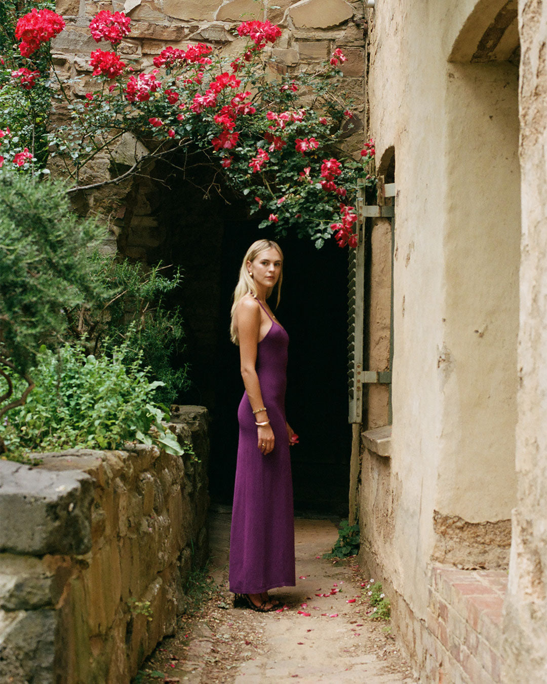 MADELINE KNIT DRESS GRAPE - VDM the Label - Resort wear