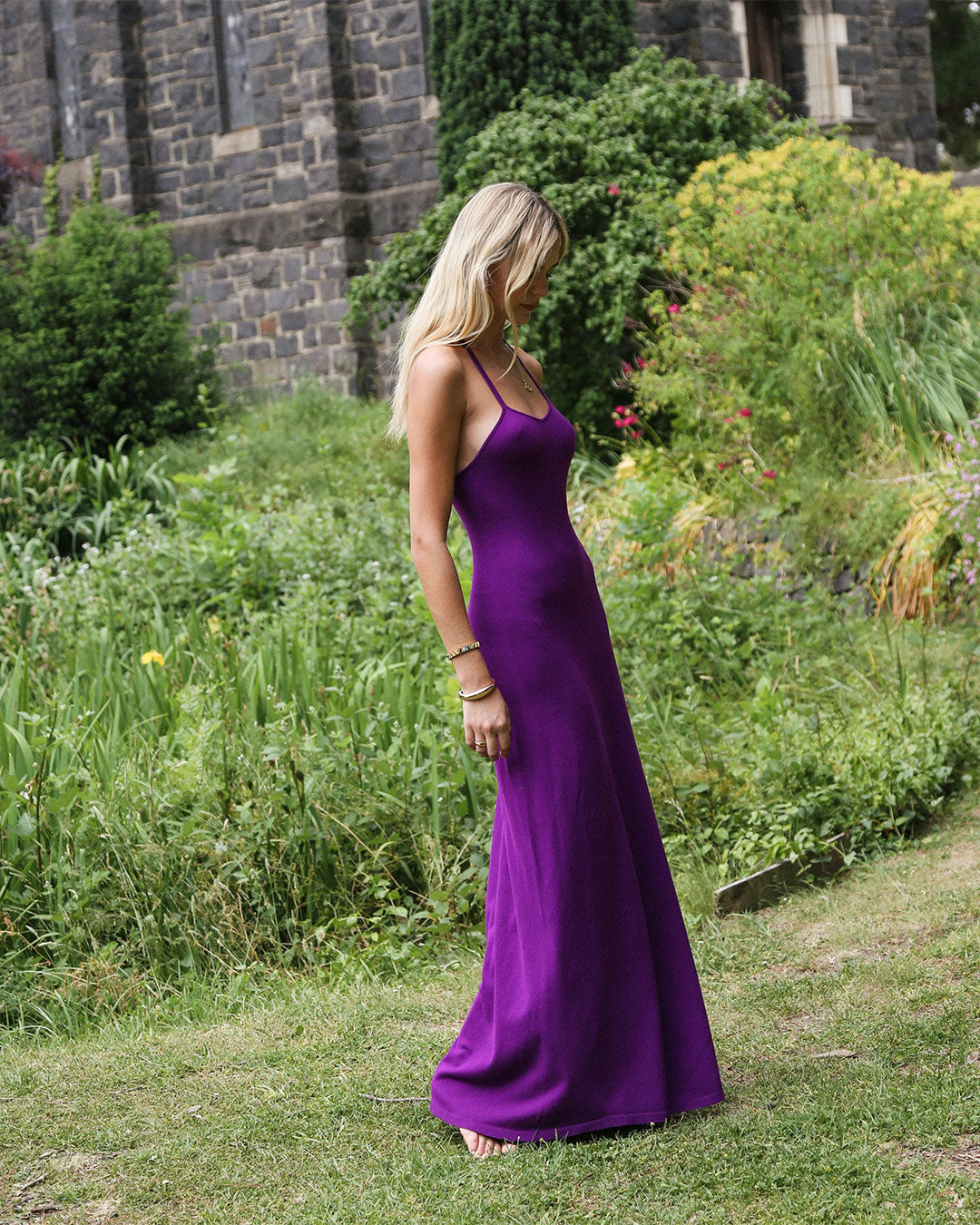 MADELINE KNIT DRESS GRAPE - VDM the Label - Resort wear